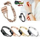 Bling Diamond Metal Watch Band Wrist Strap Bracelet For Fitbit Charge 3 4 
