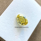 2 Ct Fancy Yellow Color Oval Cut Vvs1 Diamond Premium Quality Loose Gemstone 7x9