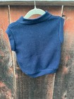 Vintage Double Trouble Navy Baseball Fleece Vest   Size 12m