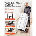 Uimoso Stair Climbing Cart With 220 Lbs Capacity trolley With 6wheels And 2ropes