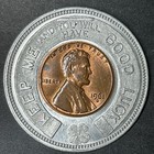 Graf Coin Stamp New York Lucky Penny Encased Coin 1961-d Lincoln Cent
