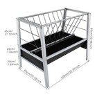 Livestock Feed Trough 2-in-1 Grain   Hay Feeder For Goats Sheep Large Capacity