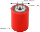 Pallet Jack Wheels 3 x3 75  With Bearings  Axles  And Pins - Pu Tread
