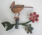 Antique Old Iron Bird Weather Vane Bird With Flowers And Leaves Weathervane