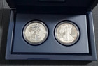 2012-s San Fran American Silver Eagle Proof   Reverse Proof Set Of 2 Box   Coa