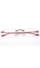 Rimless Compact Reading Glasses Classic Red Readers Travel Slim Frame Red