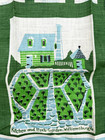 Vintage Tea Towel Herb Garden Leacock Linen Williamsburg Va Emily Whaley New 