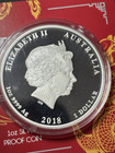 2018 Australia - 1 Oz Silver Proof Dragon   Phoenix  1 Coin W Box   Coa
