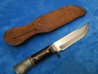 Rare Vintage Original Us W38 Western Hunter Knife And Original Leather Sheath