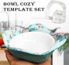 Bowl Cozy Template Cutting Ruler Set  6 Inches  8 10 White 