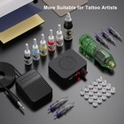 Complete Tattoo Pen Kit Rotary Machine  Cartridge  Needles  Ink For Beginners