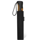 Automatic Open Folding Rain Umbrella Compact Windproof Arc Rubber Handle Black