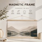 36 Inch Natural Pine Magnetic Poster Hanger Frame Wood Rails Jazzy Blanc