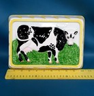 Vintage Hand Painted Ceramic Cow Mold Designed By Andrea West In Original Box