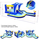 Kid Outdoor Inflatable Water Park Bounce House 8in 1 1awn Trampoline Water Slide