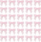 50pcs Boutique 1 5  Pink Satin Ribbon Mini Bows For Craft Sewing Scrapbooking   