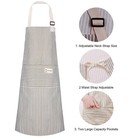 Aprons 2 Pack Adjustable Bib Aprons With 2 Pockets Cotton Linen Cooking Kitch   