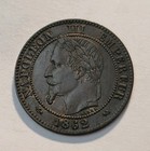 1862 K France 2 Centimes  World  Coin