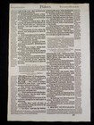 1583 Noblest Geneva  Bible   Psalms 55 9-59 10  4 Initials  Leaf Page Near Fine