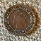 1876-h Large One Cent Canadian 1 Penny  01 Canada 1876 H Royal Mint Coin W31