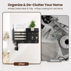 Nekon Mail Holder For Wall Mail Organizer With Key Hooks Hallway Farmhouse Decor