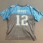 Vtg Reebok Tom Brady  12 New England Patriots Womens Jersey 2xl Blue Gray Nfl