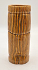 Orchids Of Hawaii Tiki Mug Vtg Full Body Vertical Woodgrain Ceramic Unmarked