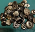  30  New   Used Vintage Gold Metal Shank Button Mixed Lot Sets crest eagle-t4