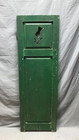 Antique Vintage 17  X 54  Green Raised Panel Shutter Floral Cut Out Old 1916-23b