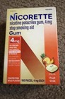 New Nicorette Stop Smoking Aid Gum 4mg Fruit Chill 100 Pieces   Exp 2 28
