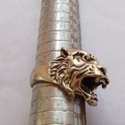 Very Rare Ancient Roman Era Silver Ring Tiger Head Authentic Artifact Genuine