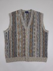 90s Made In Italy College By Marcazzani Textured Knitwear Vest     Fits M  L  Xl