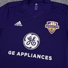 Adidas Louisville City Fc Soccer Jersey Mens Large Slim Fit Purple Home Kit 2017