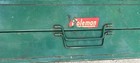 Vintage Green Metal Coleman Folding Camping Table With 4 Folding Chairs stools