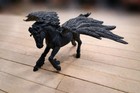 Black Pegasus Figure Winged Horse Greek Mythology Fantasy Collectible