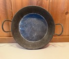 Rare Antique French Steel Two Handled Serving Pan  18 18cm  Made In France