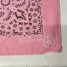 Vintage All Cotton Rn13960 Pink Bandana Floral Made In Usa Handkerchief Fast 