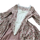Recollections Victorian Period 2-piece Bow Dress Gown Large L Red pink Calico