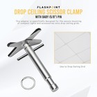 Flashpoint Drop Ceiling Scissor Clamp With Baby  5 8   Pin