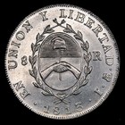 Argentina Medal 1813-1913 8 Reales Centenario Patria Silver Plated Copper Rare  