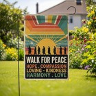 Walk For Peace Garden Flag Hope Compassion Kindness Retro Outdoor Yard Banner
