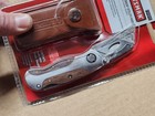 Craftsman Folding Wood Handle Lockback Utility Knife W Leather Belt Sheath New