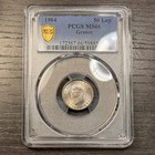 Ms66 1964 Greece 50 Lepta  Pcgs Trueview- Lightly Toned  Great Luster