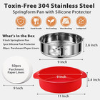 Stainless Steel Springform Pan 9 Inch Nonstick  Leakproof Spring Form Pan 