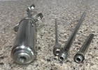Vintage Metal Syringe Animal Vet Use - Meds Or Irrigation 3 Ring 4 Pc Read Parts