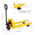 3 Ton Manual Pallet Jack Truck 6 600lbs Capacity 48 l X 27w  Inch Forks yellow
