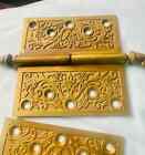 Six Antique Original Russel   Erwin Ornate Victorian 5  Bronze Door Hinges 1800s