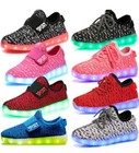 Girl Boy 7 Led Colors Light Up Luminous Sneakers Kids Casual Shoes Usb Charging