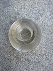 Antique Beehive Match Striker  vesta Holder  - Ribbed Glass