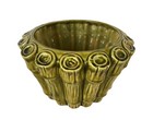 Vintage Glenview Mold Pottery Ceramic Planter Pot Green - Gold Color